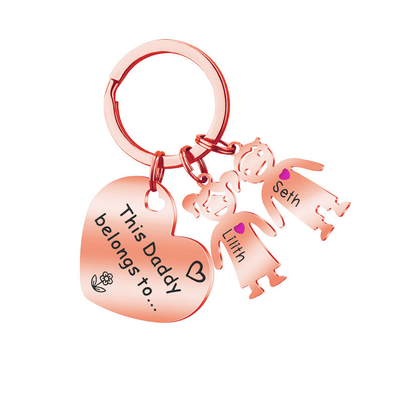 Personalized Children's Pendant Keychain - Gift For Mom