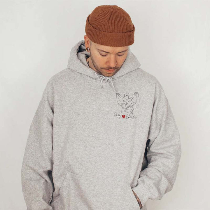 Customize Dad sweatshirt portrait with photo