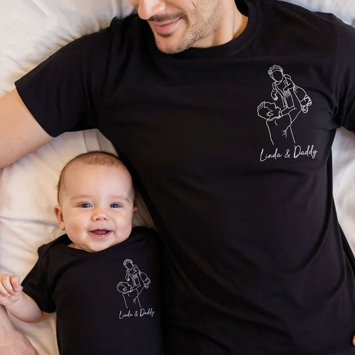 Custom Personalized Dad Shirt Portrait Based on Photo
