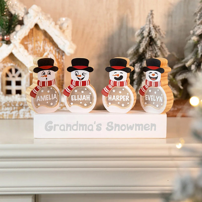 🎄 Personalized Snowman Wooden Decoration - Custom Christmas Charm for Your Home!