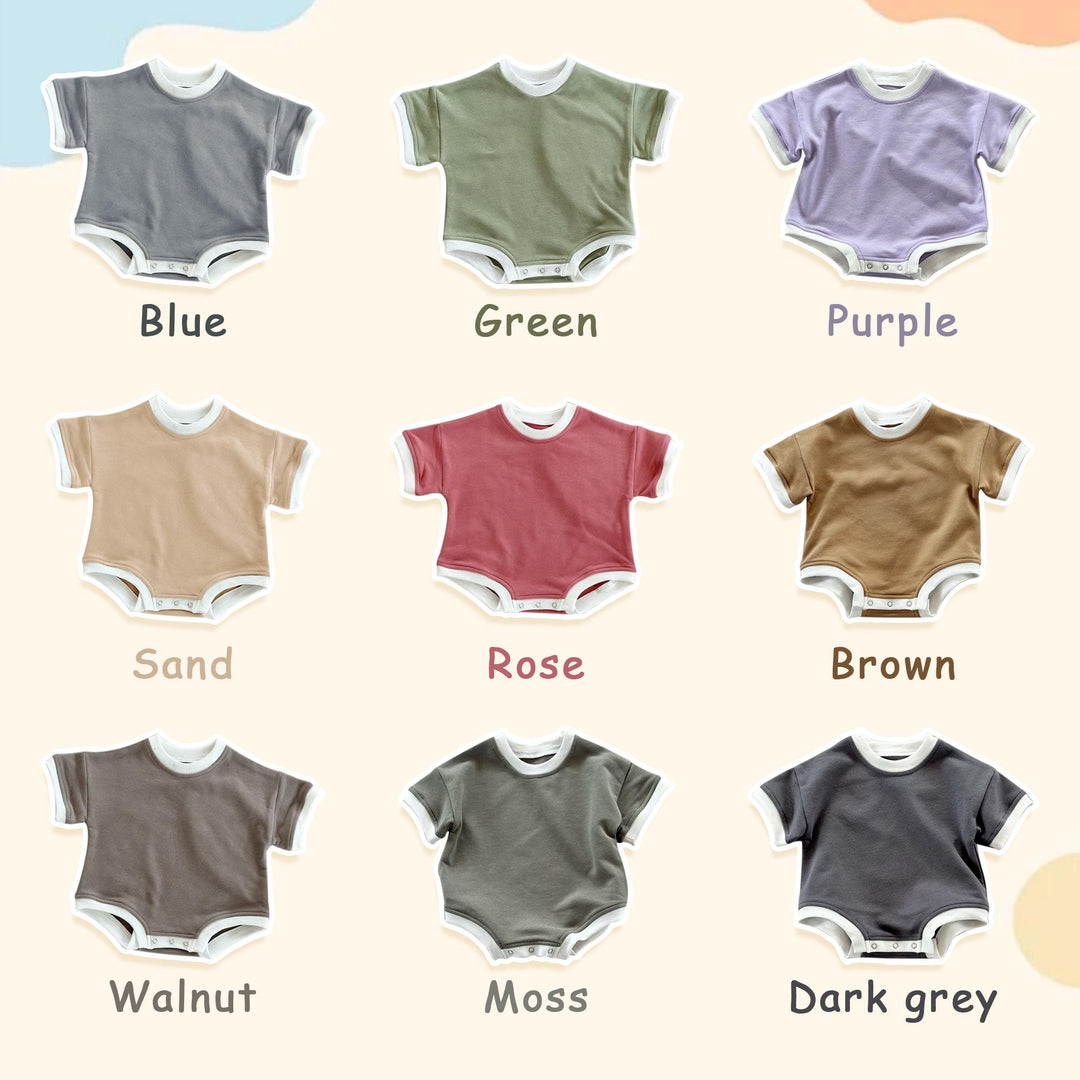 Personalized Hand-Embroidered Baby Romper – Baby-Safe Cotton Outfit