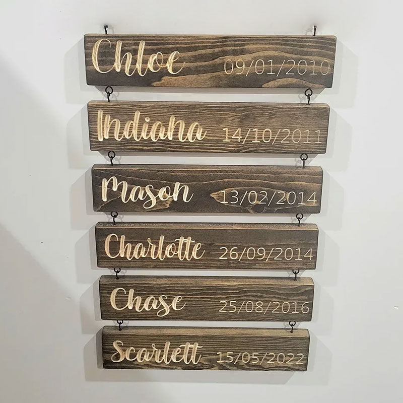 Custom Name Slat (Engraving) - Add On For Existing Sign