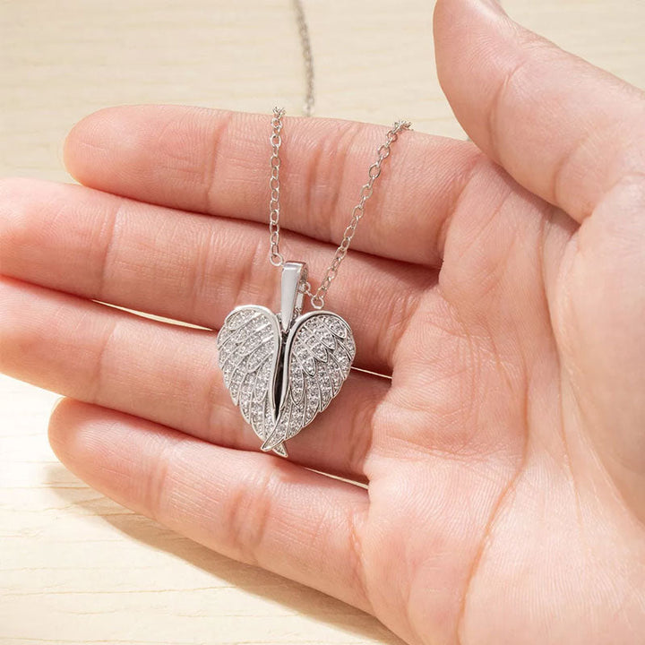Personalized Heart Shaped Angel Wings Photo