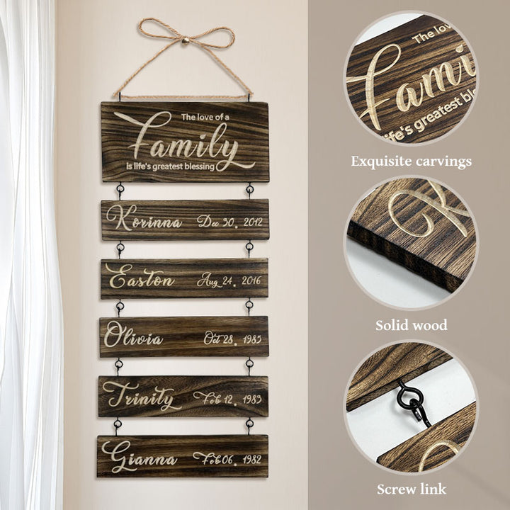 Personalized Grandkids Hanging Sign (Engraved) Family Keepsake