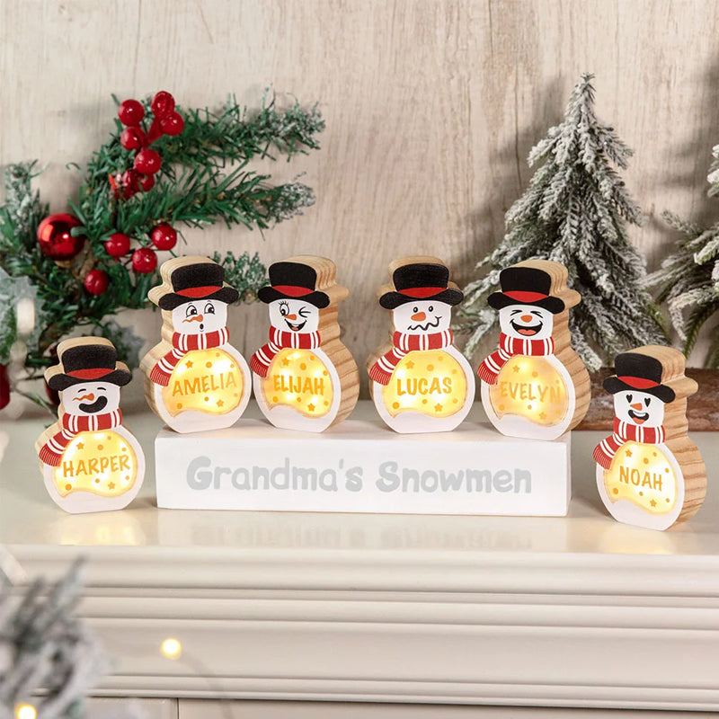 🎄 Personalized Snowman Wooden Decoration - Custom Christmas Charm for Your Home!