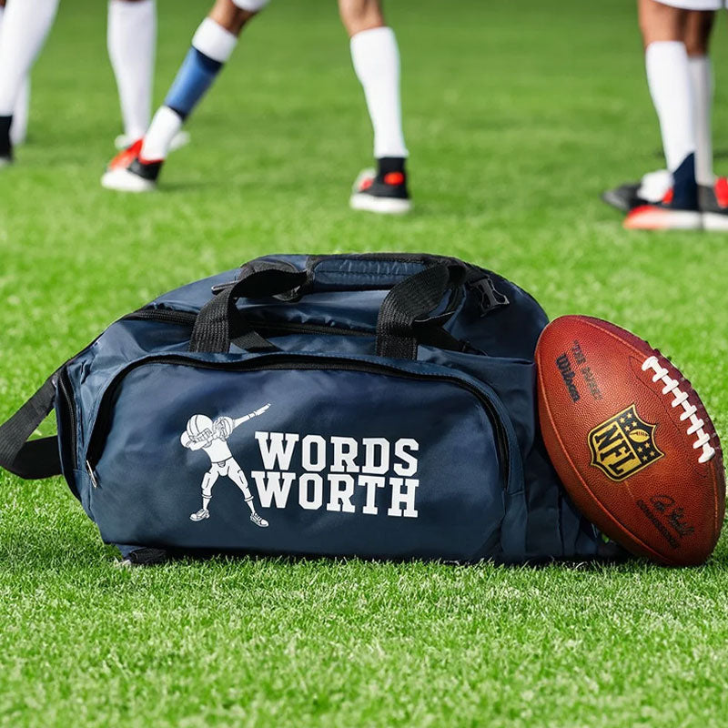 Personalized Name Football Duffle Bag