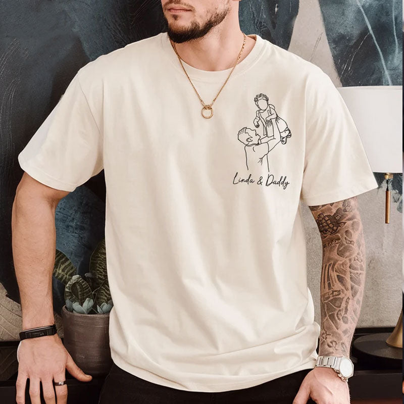 Custom Personalized Dad Shirt Portrait Based on Photo