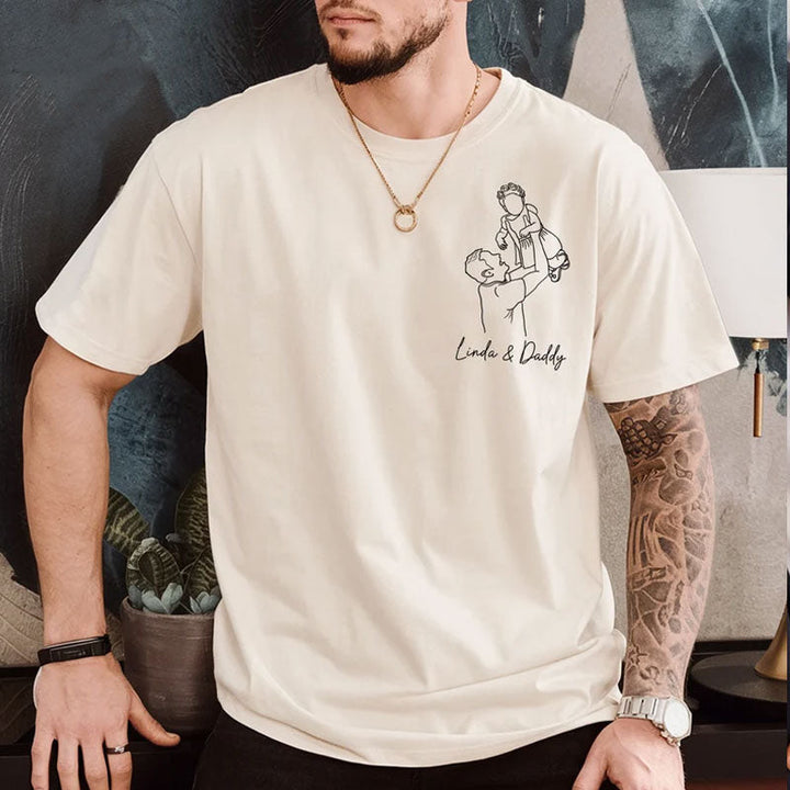 Custom Personalized Dad Shirt Portrait Based on Photo