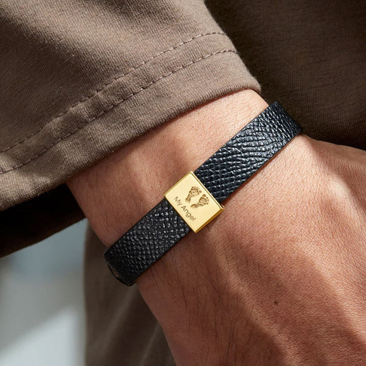 Personalized Father's Day Bracelet – Custom Engraved Gift for Dad