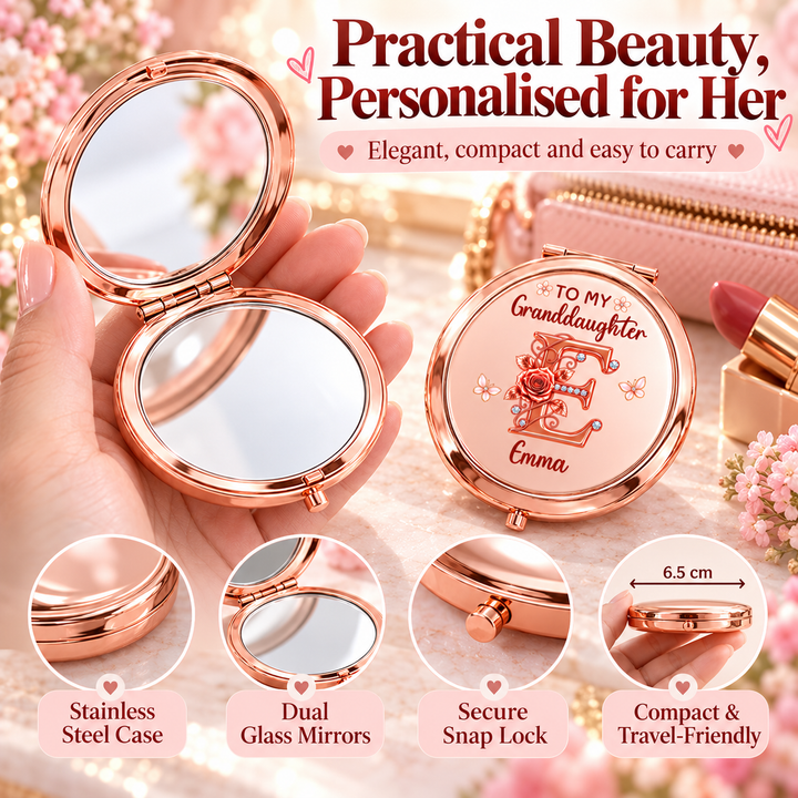 Just Do Your Best Pocket Makeup Mirror - Personalized Gifts for Daughter   Granddaughter