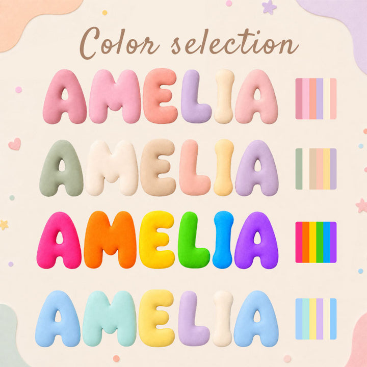 Personalized 3D Printed Name Sign with Cute Charms for Nursery & Kids Room