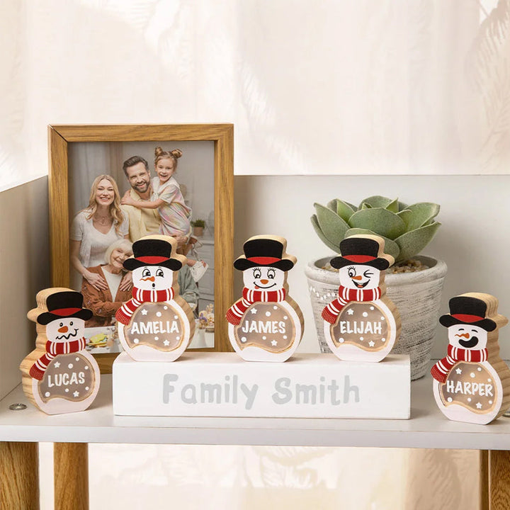 🎄 Personalized Snowman Wooden Decoration - Custom Christmas Charm for Your Home!