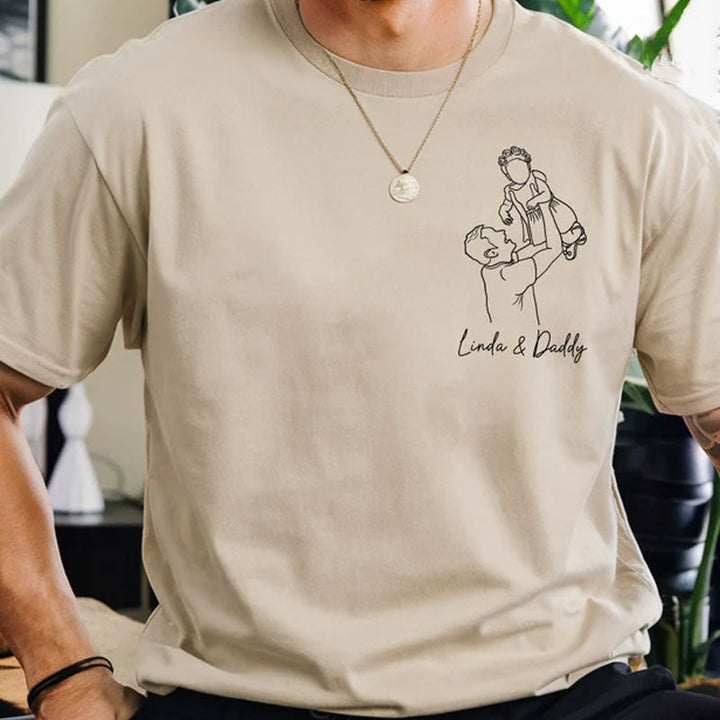 Custom Personalized Dad Shirt Portrait Based on Photo