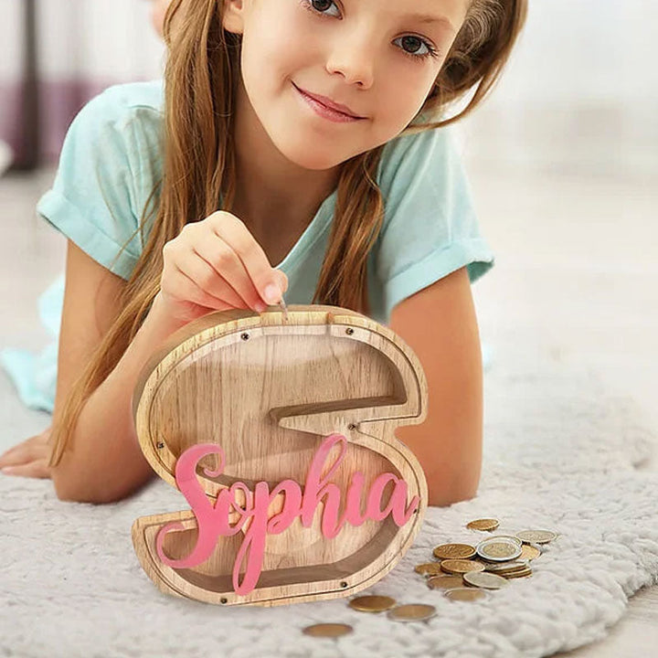 Personalized Wooden Letter Piggy Bank – Fun Way to Save!