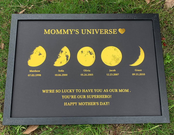 Personalized Moon Phase Print with your Birth Moon | Unique Mother's Day Gift 2025