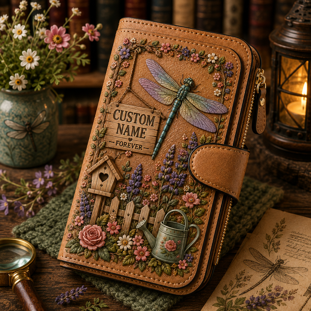 🌸 Personalized Garden Embossed Wallet - Perfect Gift For Her 🌿