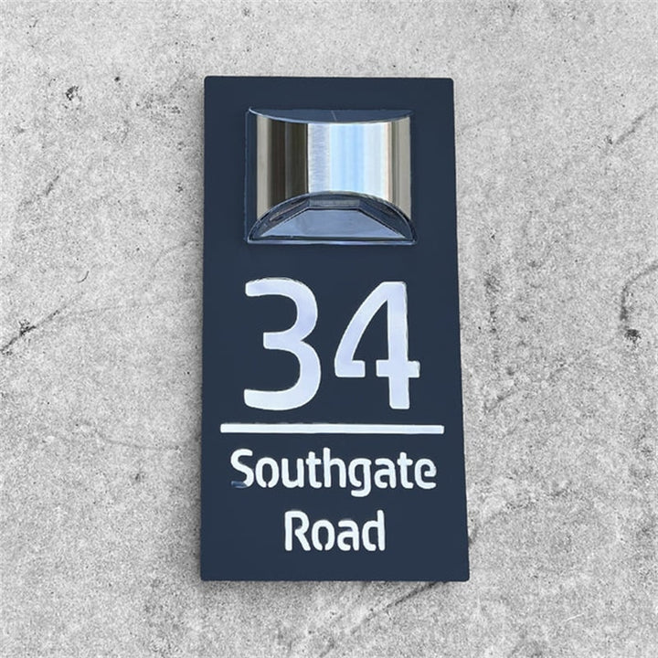 Personalized LED Solar House Number Sign