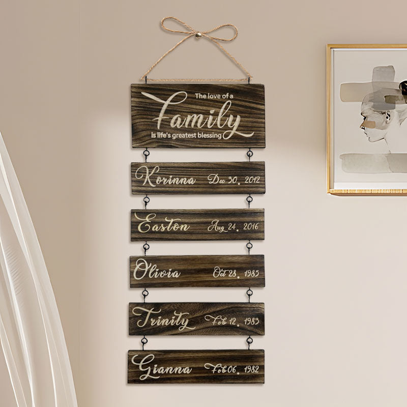 Personalized Grandkids Hanging Sign (Engraved) Family Keepsake