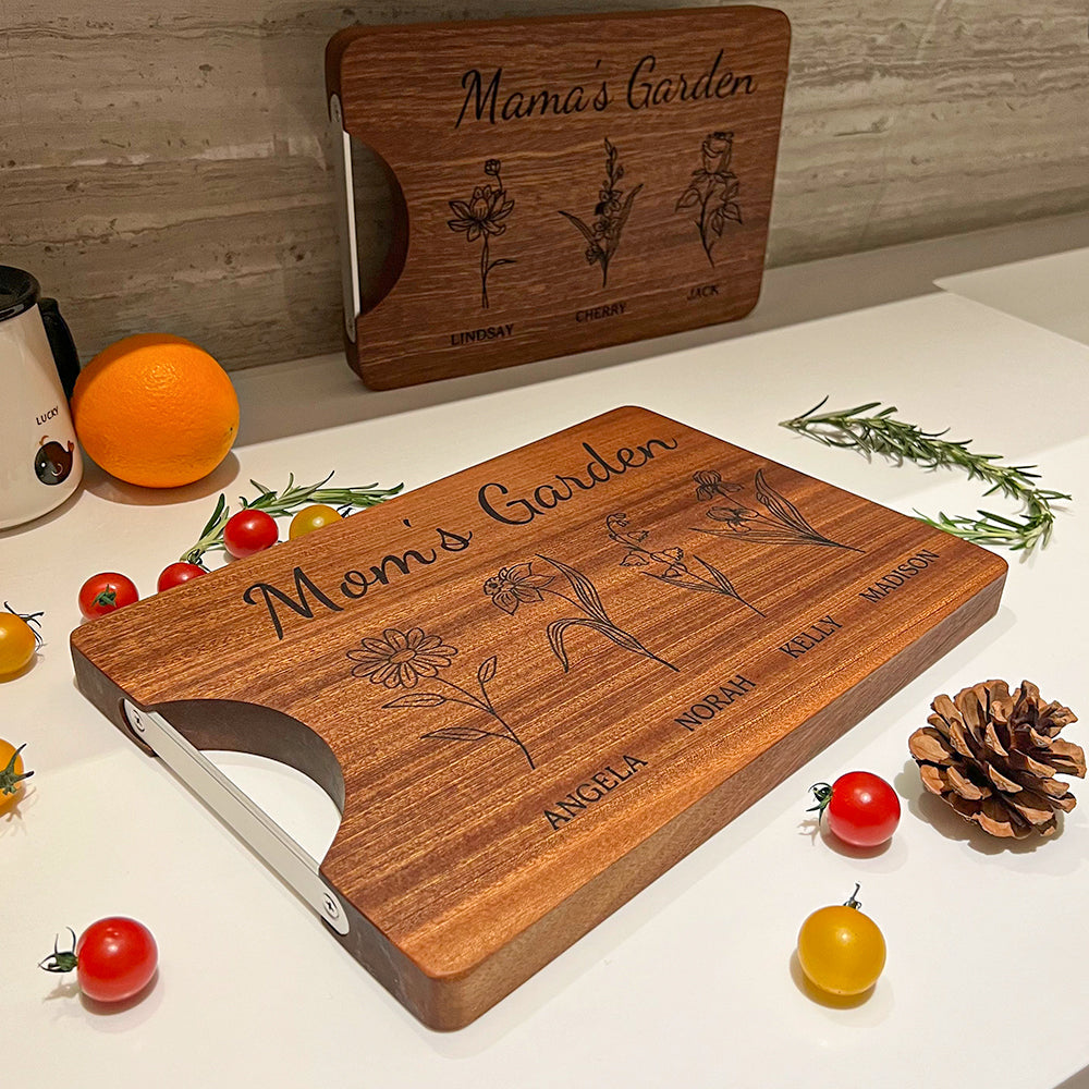 Mom's Garden is Her Children Customized Cutting Board