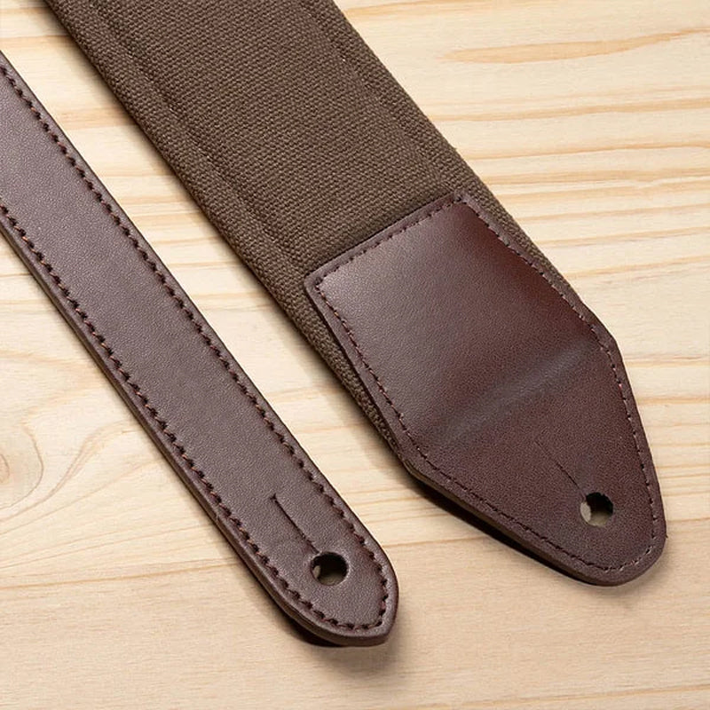 Personalized Engraved Monogram Adjustable Leather Guitar Strap