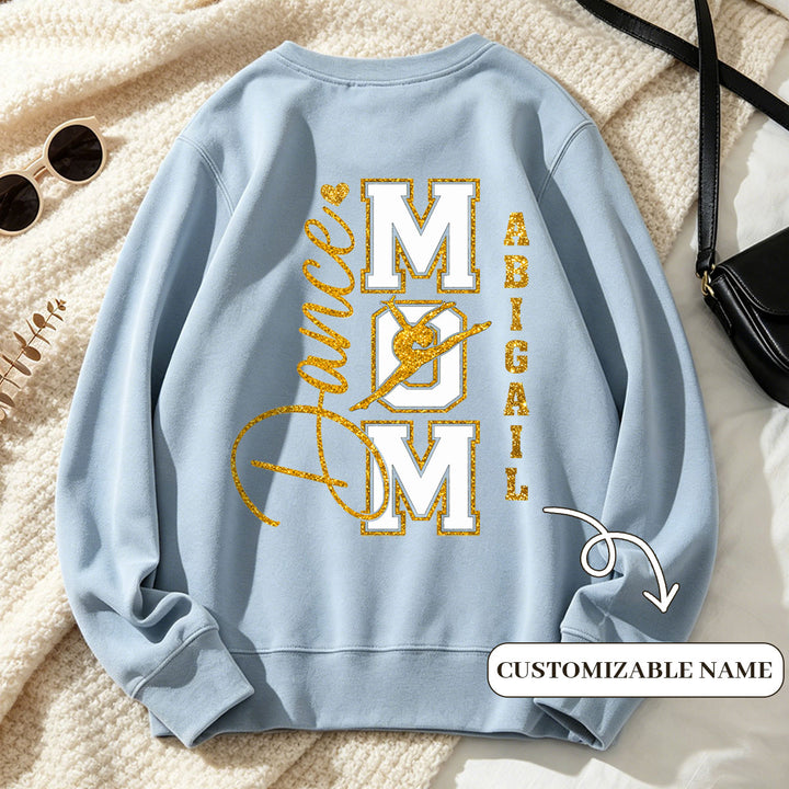 Personalized Glitter Sports Mom Sweatshirt