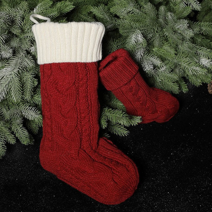 Personalisierte handgestickte Weihnachtsstrumpfdekorationen, Socken-Geschenktüten