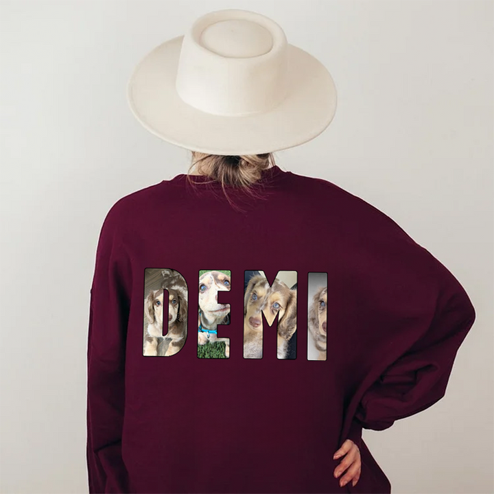 Custom Pet Photo and Name Sweatshirt Hoodie T-shirt