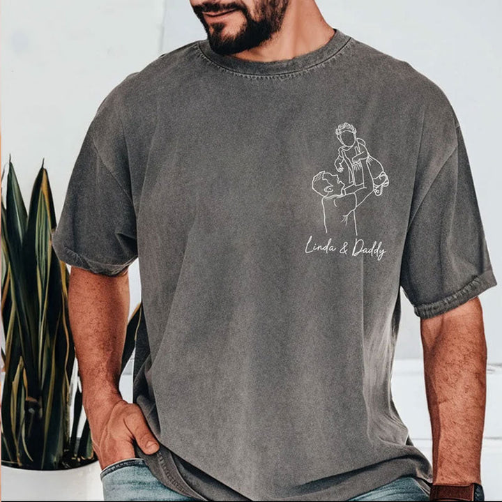 Custom Personalized Dad Shirt Portrait Based on Photo