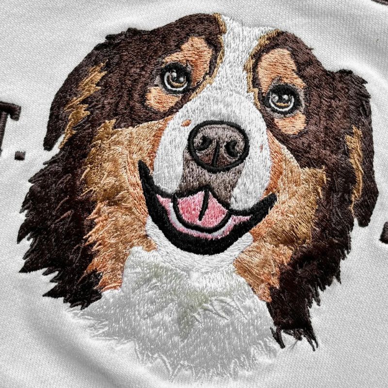 Personalized Pet Portrait Embroidered Sweatshirt