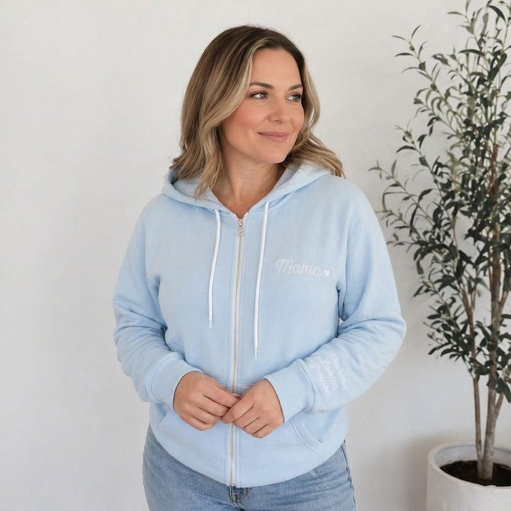 Personalized Mom Embroidered Sweatshirt Hoodie