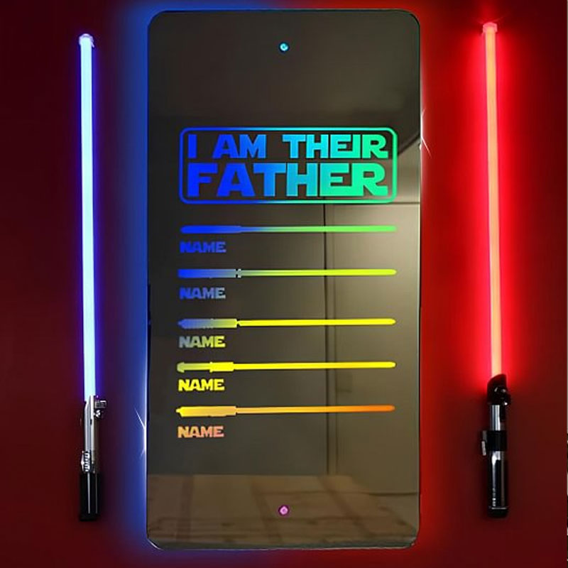 Super Dad's Lightsaber  Custom Mirror Light 👊