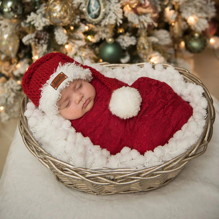 Personalized Leather Patch Christmas Santa Hat