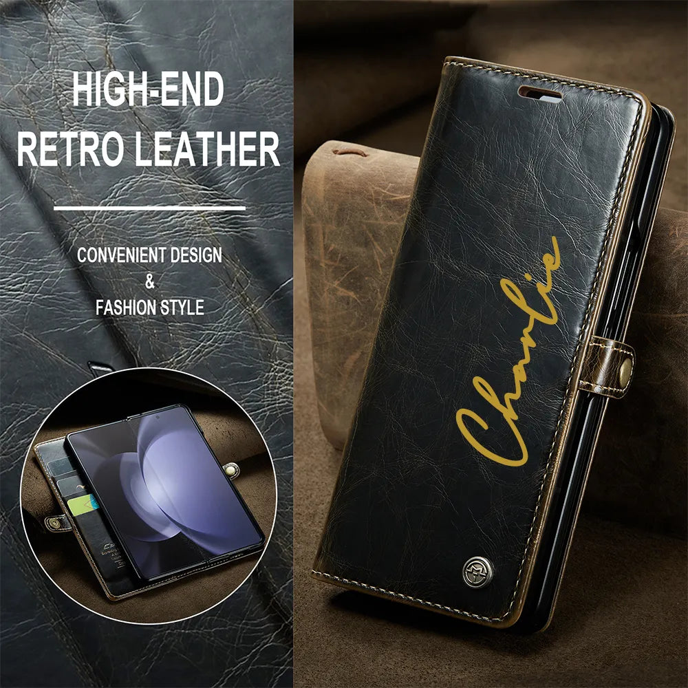 Personalized Leather Phone Case With Letters