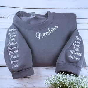 Personalized Mom Embroidered Sweatshirt Hoodie