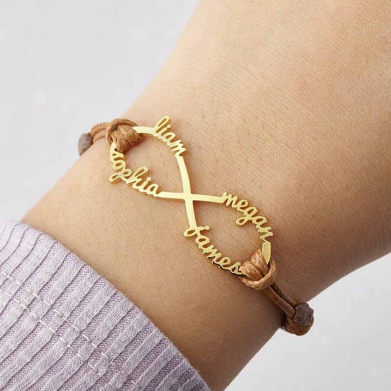 Infinity Name Bracelet Personalized Gift For Women