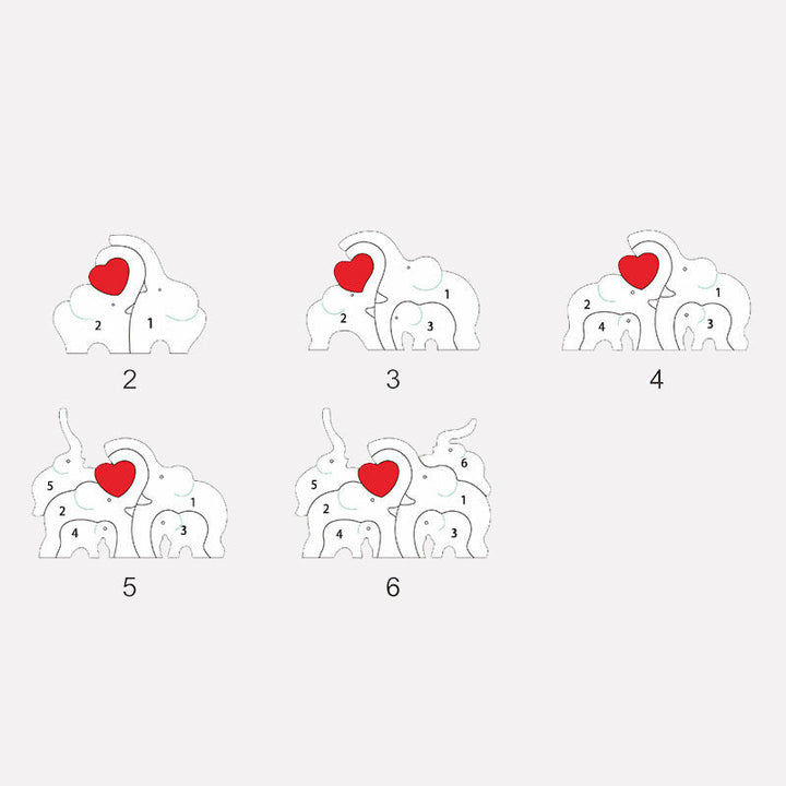 Customized Elephant Family