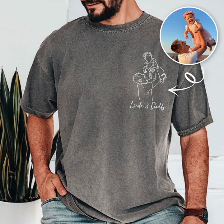 Custom Personalized Dad Shirt Portrait Based on Photo