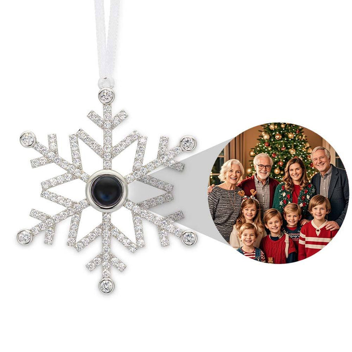 Personalisierte Projektion Ornament Custom Foto Schneeflocke Weihnachten Ornament Geschenke