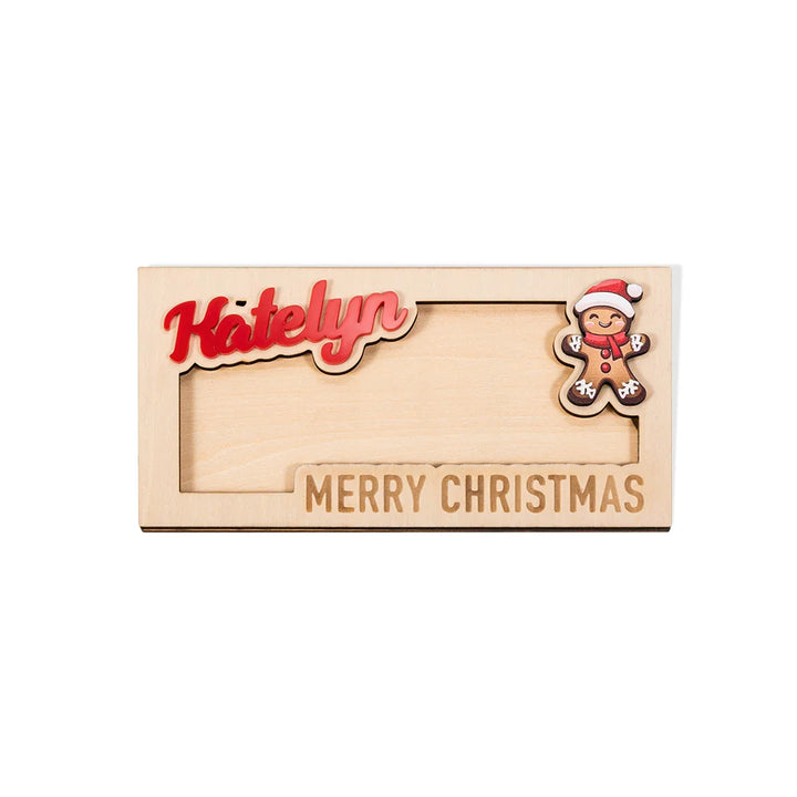 Personalized Christmas Wooden Envelope Money Holder