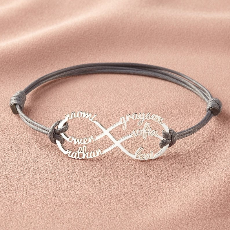 Infinity Name Bracelet Personalized Gift For Women