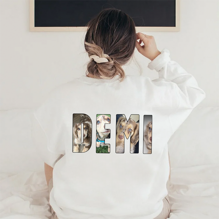 Custom Pet Photo and Name Sweatshirt Hoodie T-shirt