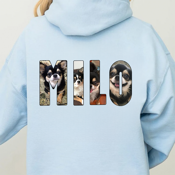 Custom Pet Photo and Name Sweatshirt Hoodie T-shirt