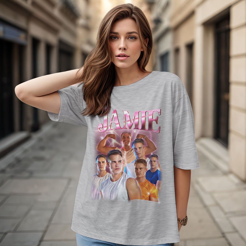 Custom Photo & Name T-Shirt | Personalized Valentine’s Day Gift for Him or Her