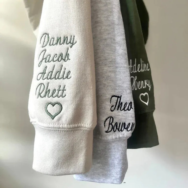 Personalized Mom Embroidered Tees&Sweatshirt