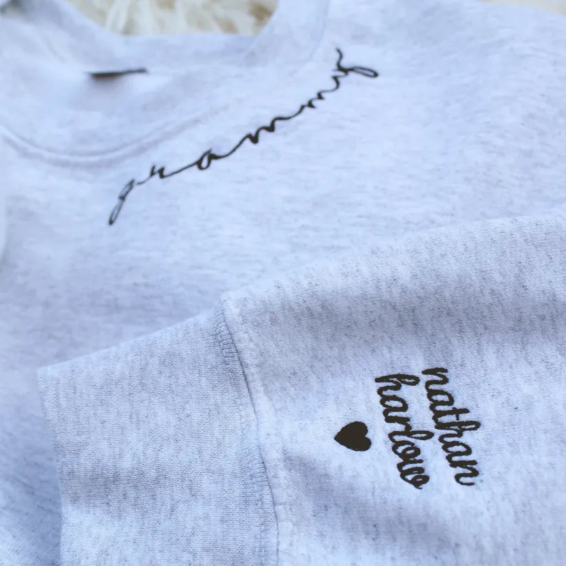 Personalized Mom Embroidered Tees&Sweatshirt