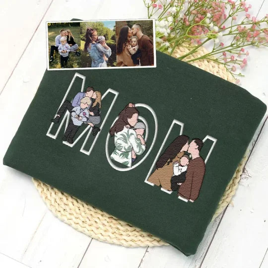 Custom Family Embroidered Sweatshirt – A Unique And Heartwarming Gift For Dad