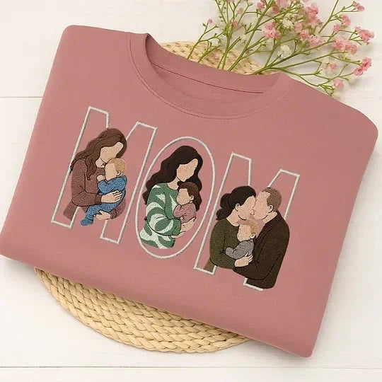 Custom Family Embroidered Sweatshirt – A Unique And Heartwarming Gift For Dad