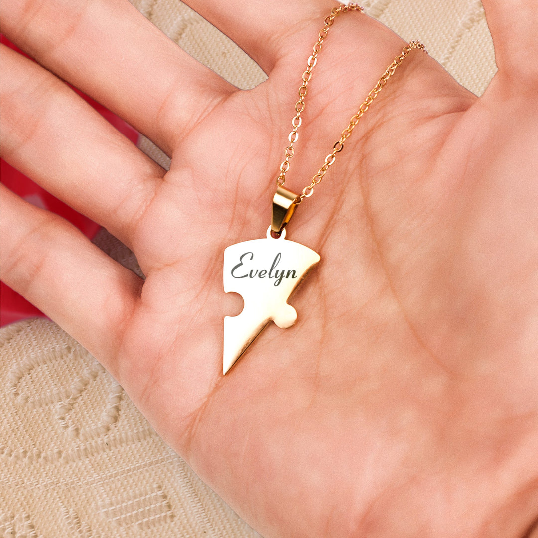 Friendship Puzzle Hearts Name Necklace – Where Love & Friendship Intertwine