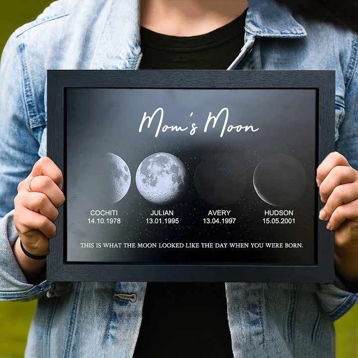 Personalized Moon Phase Print with your Birth Moon | Unique Mother's Day Gift 2025