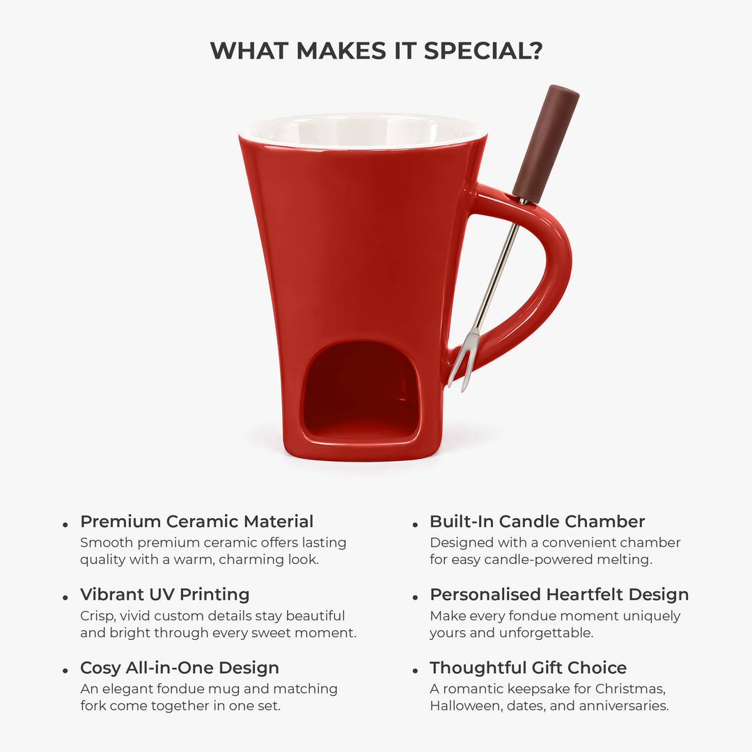 Personalised Gifts for Couples - New Home Photo Ceramic Fondue Mug